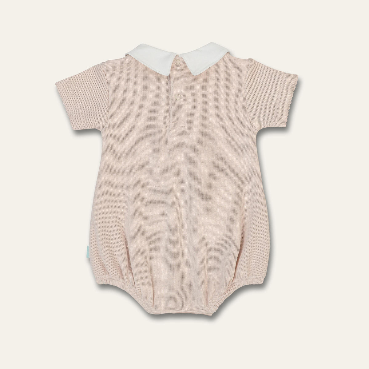 Boy's Bubble Romper with Shirt Collar