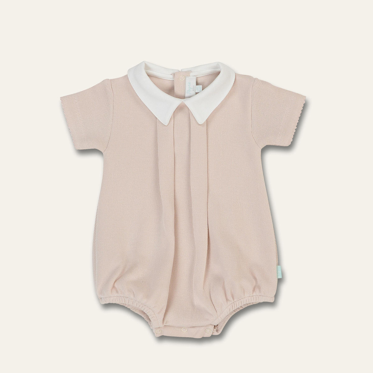 Nude Romper and Long Sleeve Bodysuit Set